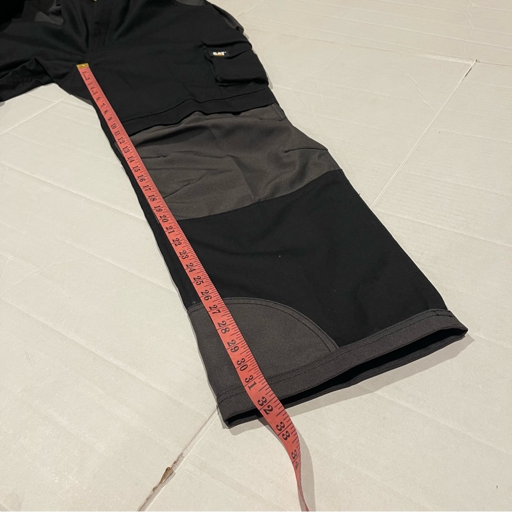 CAT Black Cargo Pants Men’s 36X32 Work Utility Durable Pockets - Picture 12 of 16